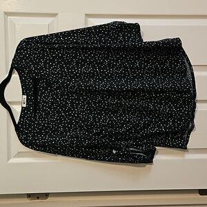 West K Dark Green with Pattern Blouse